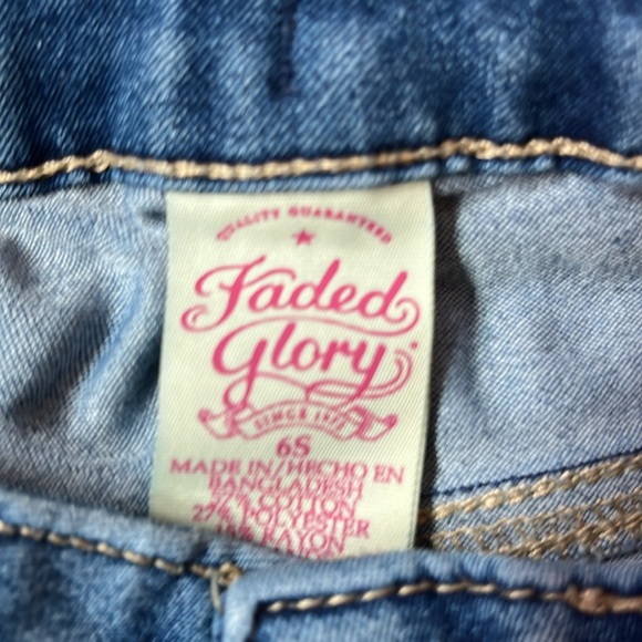 🔴 $2 - Faded Glory 6 Short Bootcut Stretch Denim Jeans GUC - See all photos! - Picture 8 of 9